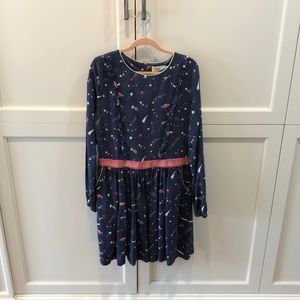 Mini Boden woven frill space dress